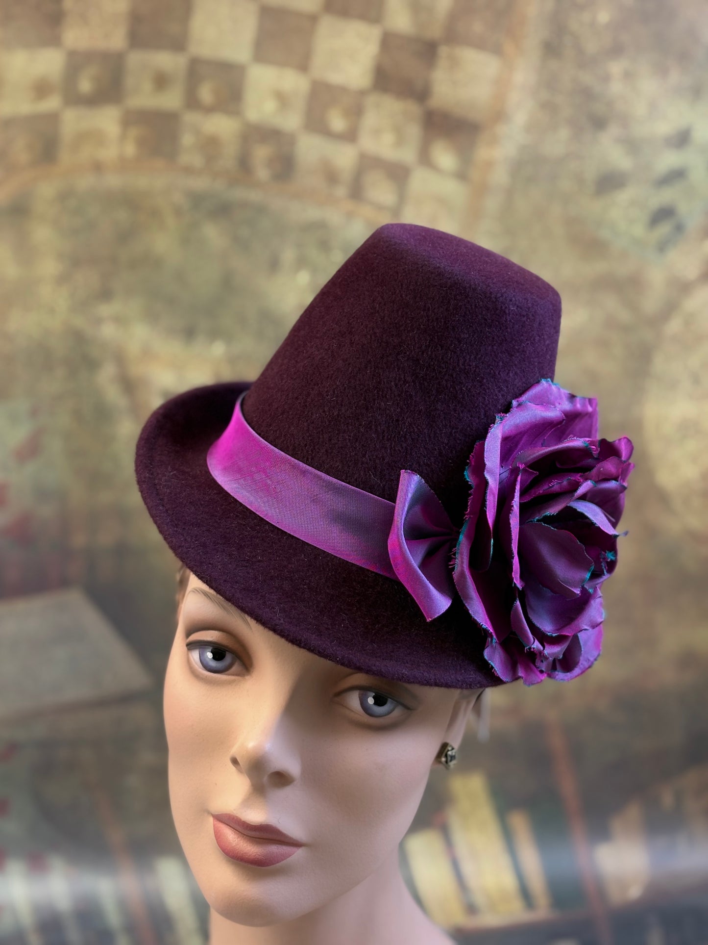 Hand-Blocked "Antium" Percher Hat - 16th Century Inspired Mini Capotain - Renaissance Faire, Historical Attire, Elegant and Versatile
