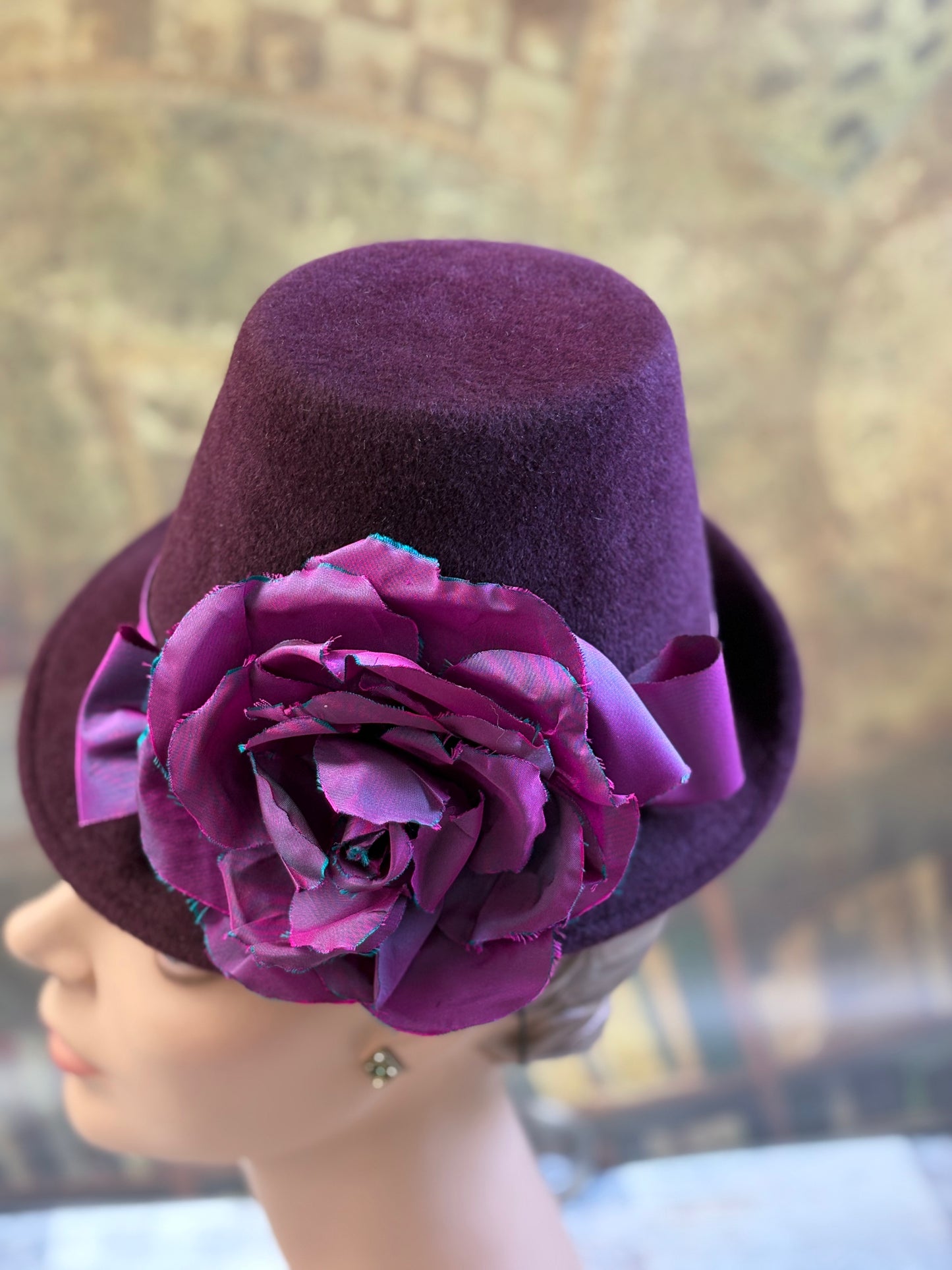 Hand-Blocked "Antium" Percher Hat - 16th Century Inspired Mini Capotain - Renaissance Faire, Historical Attire, Elegant and Versatile