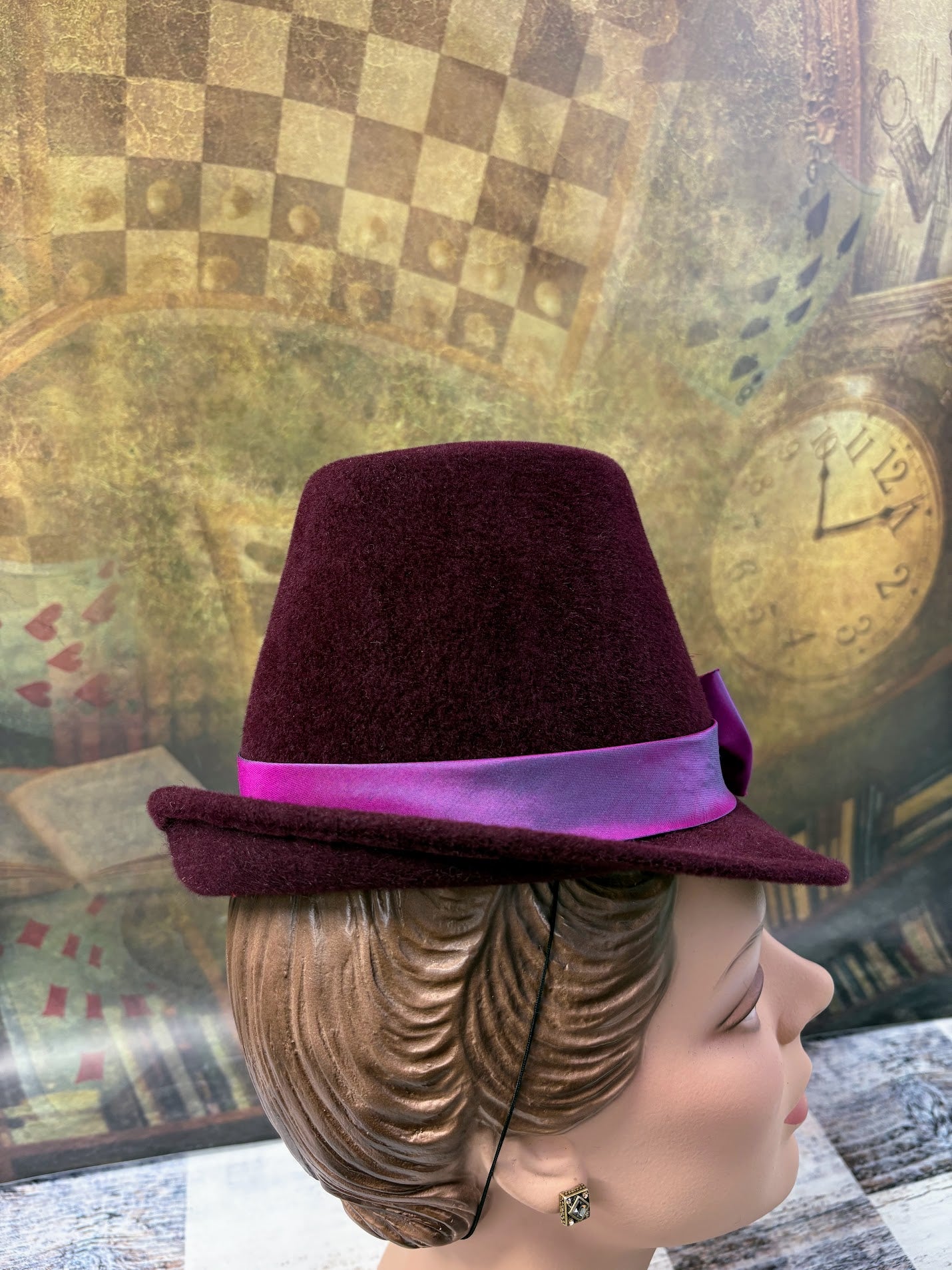 Hand-Blocked "Antium" Percher Hat - 16th Century Inspired Mini Capotain - Renaissance Faire, Historical Attire, Elegant and Versatile