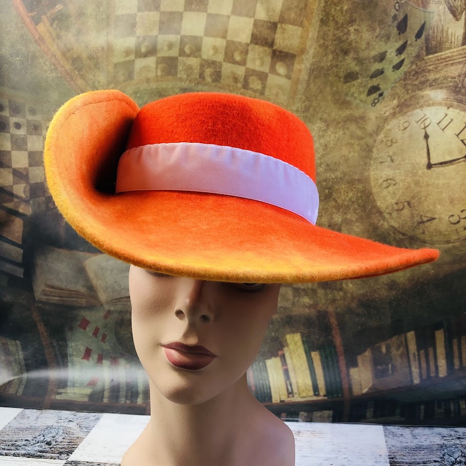 Anjou Hat, Renaissance Hat, Elizabethan Flat Crown  - In stock ready to ship