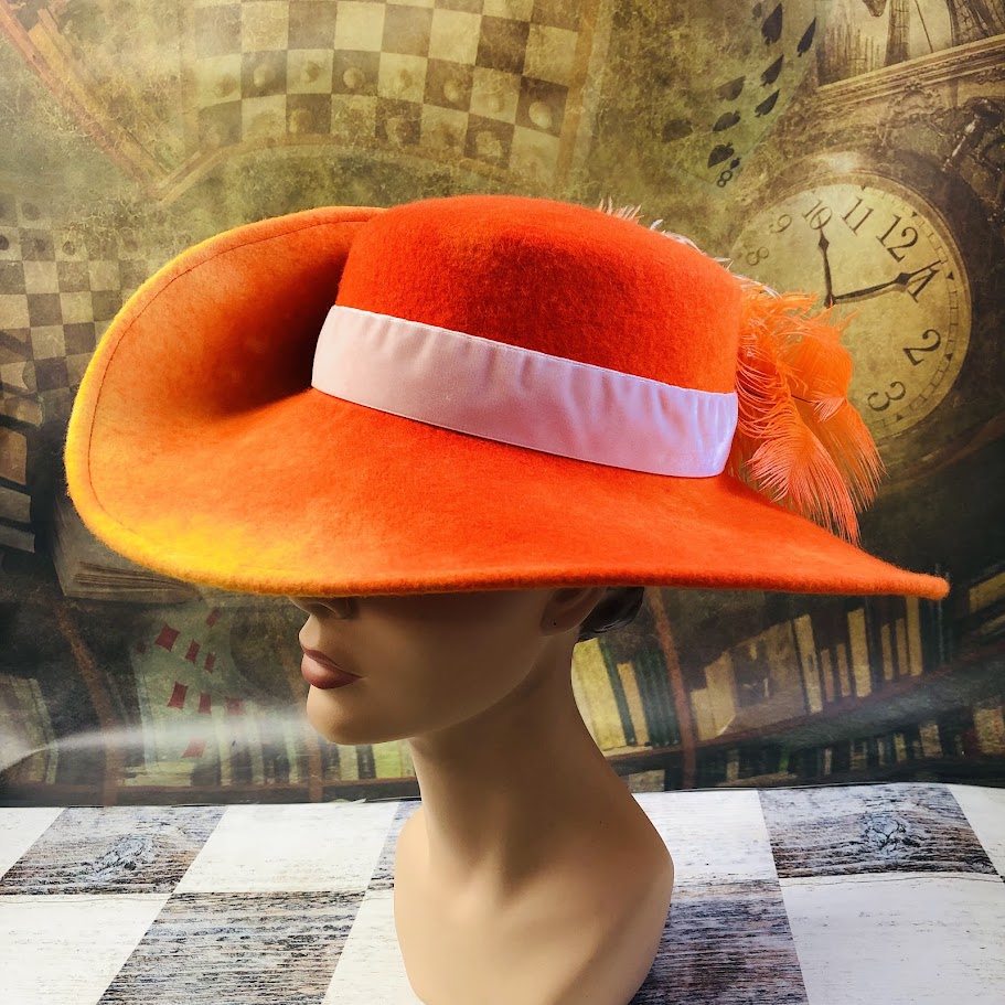 Anjou Hat, Renaissance Hat, Elizabethan Flat Crown  - In stock ready to ship