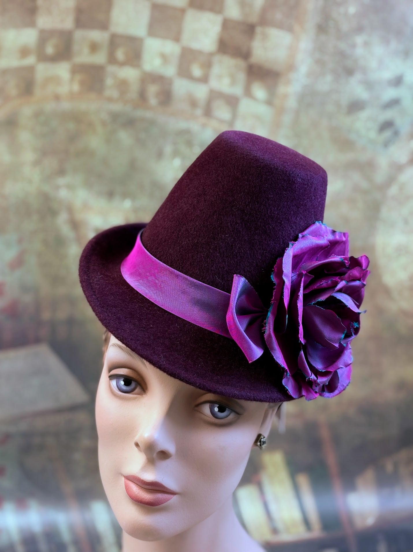 Hand-Blocked "Antium" Percher Hat - 16th Century Inspired Mini Capotain - Renaissance Faire, Historical Attire, Elegant and Versatile
