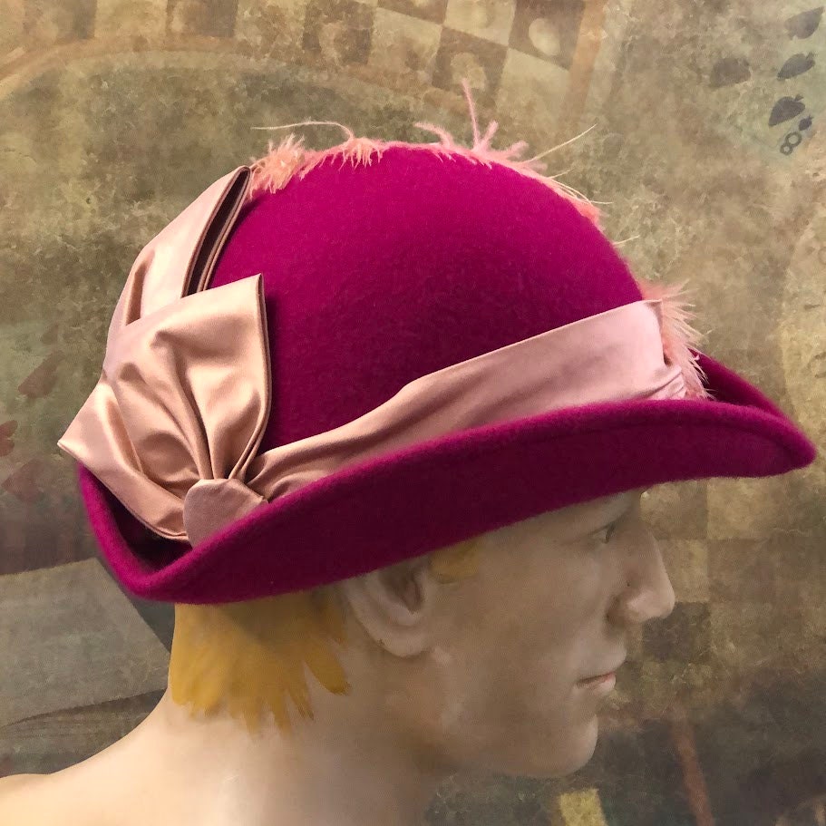 Swashbuckling Magenta Tricorn Hat  - In Stock ready to ship