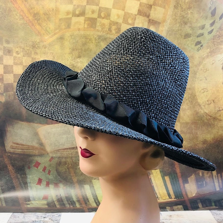 Ethereal Darkness: Mortimer Gothic Wide Brim Tall Crown Hat