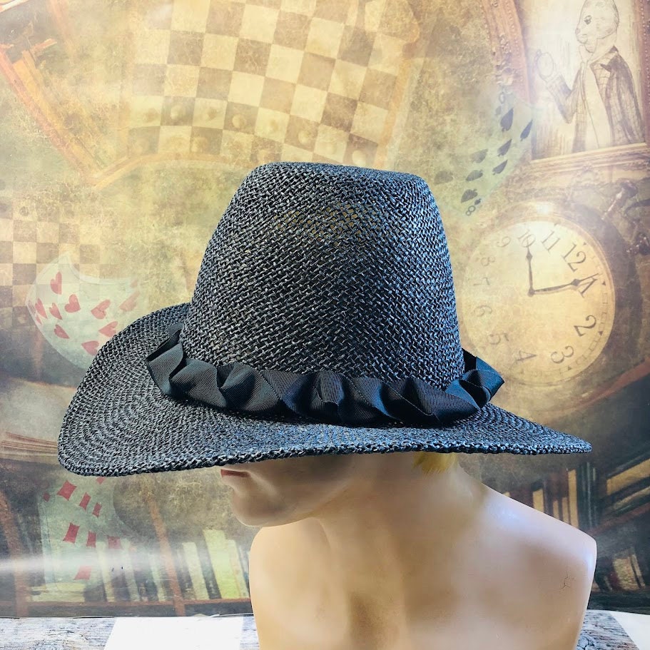 Ethereal Darkness: Mortimer Gothic Wide Brim Tall Crown Hat